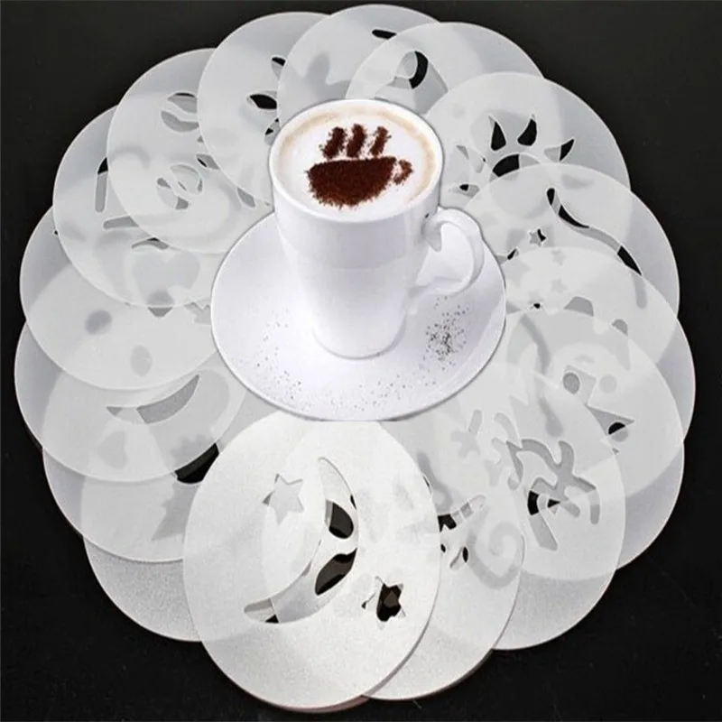 

Creative Kitchen Accessories 16pc Fancy Coffee Printing Template Tools ware Spray Gadgets