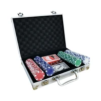 200 pieces texas holdem chips aluminum box set colorful clay chips entertainment poker sets table entertainment equipment