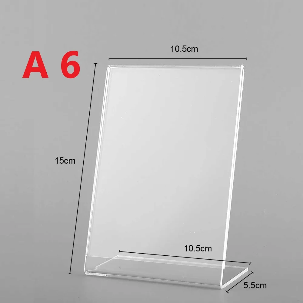 5Pcs A4/A5/A6 Acrylic Display Stands Poster Holder Menu Frame Photo Showing Leaflet QR Code | Дом и сад