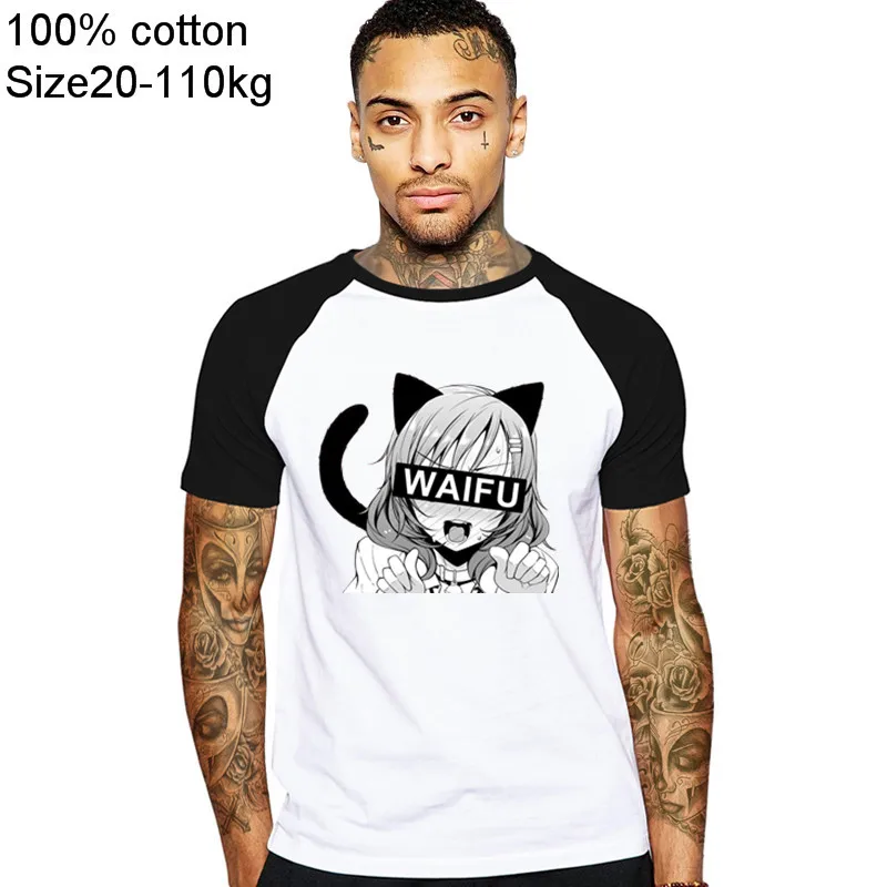 Kwaii Neko Girl Waifu Аниме рубашка homme сексуальная косплей мультфильм аниме Мальчики