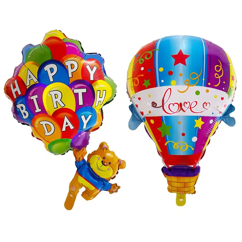 

50Pcs Hot Air Balloon Cute Bear Parachute Air Globo Home Wedding Birthday Party Decorations Kids Toys Gifts Baby Shower Supplies