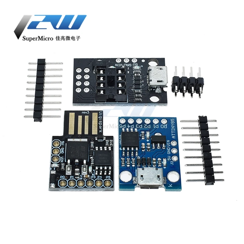 Миниатюрный синий черный TINY85 Digispark Kickstarter микро макетная плата ATTINY85 модуль для