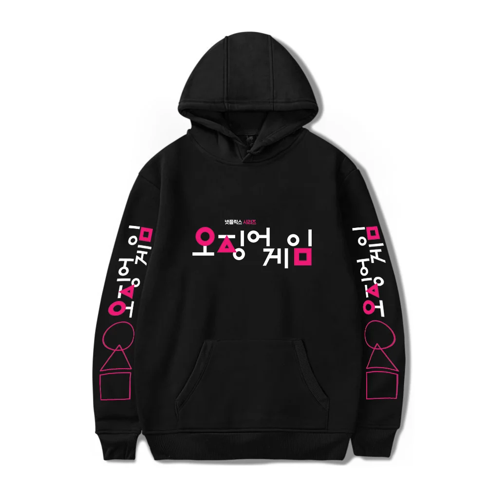 

New Fashion Squid Game Hoodie Men Women Streetwear Hip Hop Unisex Pullovers Harajuku Sweatshirt Autumn Boys Girls Black Outwear