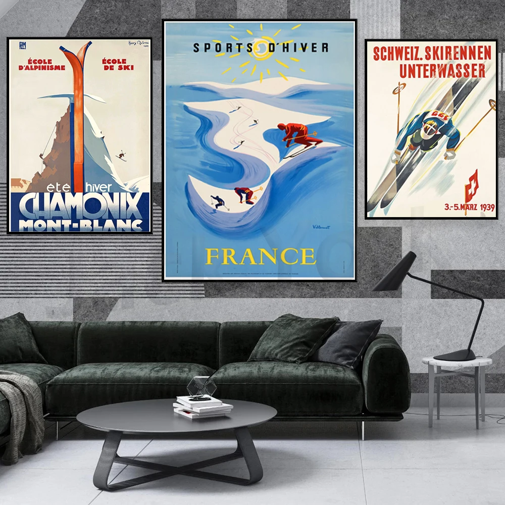 

Summer and Winter Sport - Chamonix, Mont Blanc, France Vintage Travel Poster