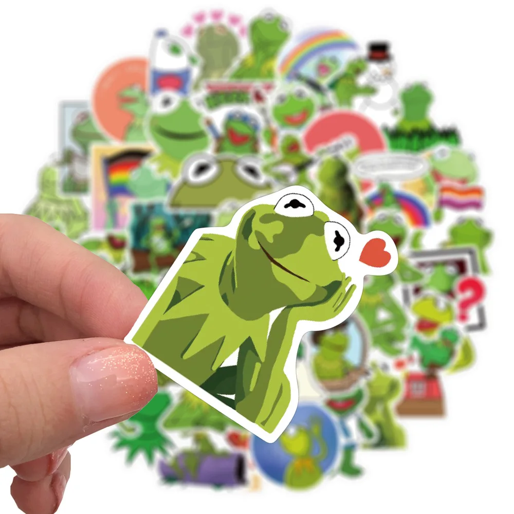 

10/50pcs Cartoon Frog Graffiti Stickers For Skateboard Helmet Gift Box Bicycle Laptop Notebook Car Interesting Child Toy Sticker