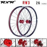 rxr mountain bike wheels 26 mtb bicycle hubs 24holes rw3 disc brake qr 711 speed front 2 rear 5 bearings alloy wheelset