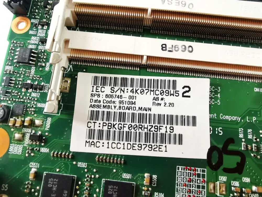 Оригинальная материнская плата для ноутбука HP CQ321 605746 001 протестирована хорошая