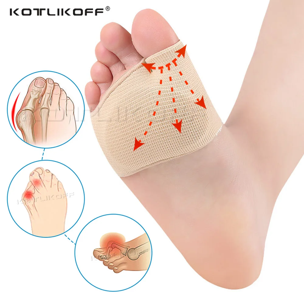 

KOTLIKOFF Forefoot Pad For Hallux Valgus Damping of Metatarsal Gel Soles Non-slip Pain Relief Gel Insoles Feet Care Tool Insert