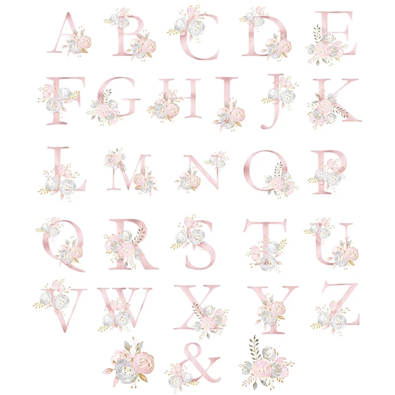 

White Pink Wall Art Print Custom Name Canvas Painting Rabbit Ballet Girl Alphabet Posters Nordic Pictures For Kids Room Decor