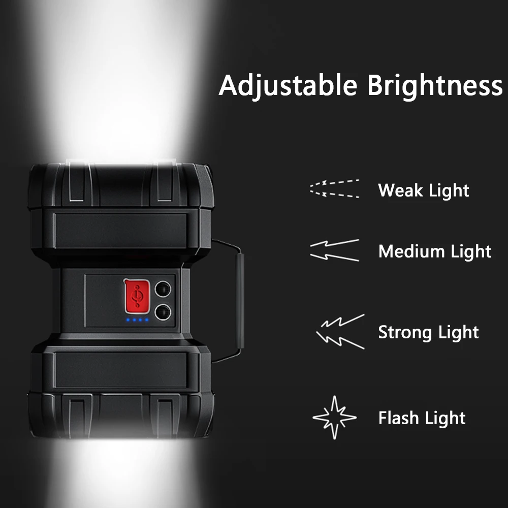Светодиодный поисковый светильник портативный супер яркий Перезаряжаемый USB