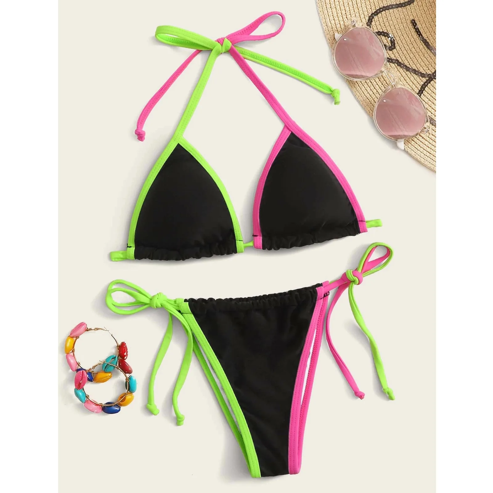 Micro Mini Bikini Swimwear Women Halter Push Up Set Padded Bra Sexy Swimsuit Hot Bandage Swim Suit Ropa De Mujer | Женская одежда