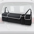 Органайзер для багажника автомобиля, сумка для хранения на заднем сиденье, аксессуары большой емкости, ткань, многофункциональные органайзеры для заднего сиденья автомобиля, интерьер Оксфорд