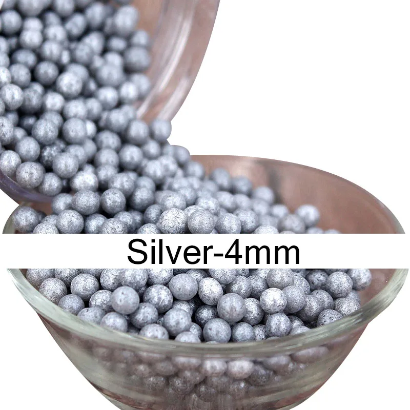 500G 2/4mm Silver Cake Edible Sprinkles Sugar Bead Baking Tools For Cakes Food Coloring Candy Reposteria Y Pasteleria Accesorios |