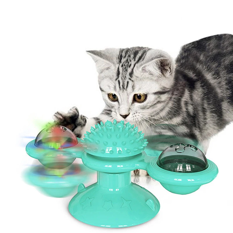 

Ветряная мельница, игрушка для кошек, интерактивные игрушки для домашних питомцев, головоломка для кошек, игрушка для кошек с вращающимся п...