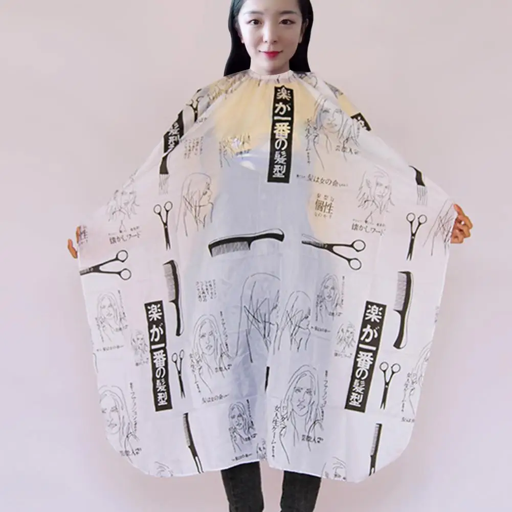 

Scissors Comb Sketch Print Long Hairdressing Cape Haircut Hair Perming Apron