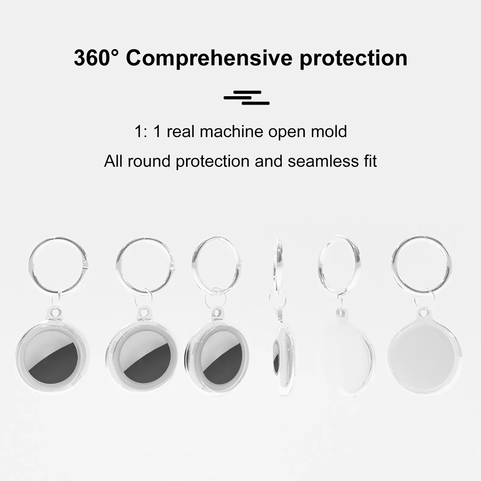 

Silicone Protective Case For AirTags, Shockproof, Anti-Scratch, Anti-Drop, Keychain