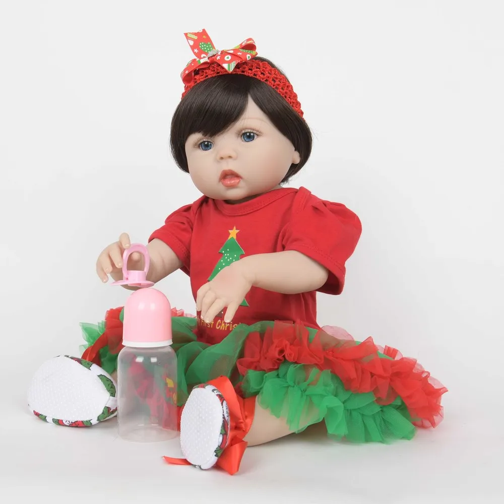 22 &quot55 см Модная Кукла Реборн потрясающая силиконовая Реалистичная кукла реборн