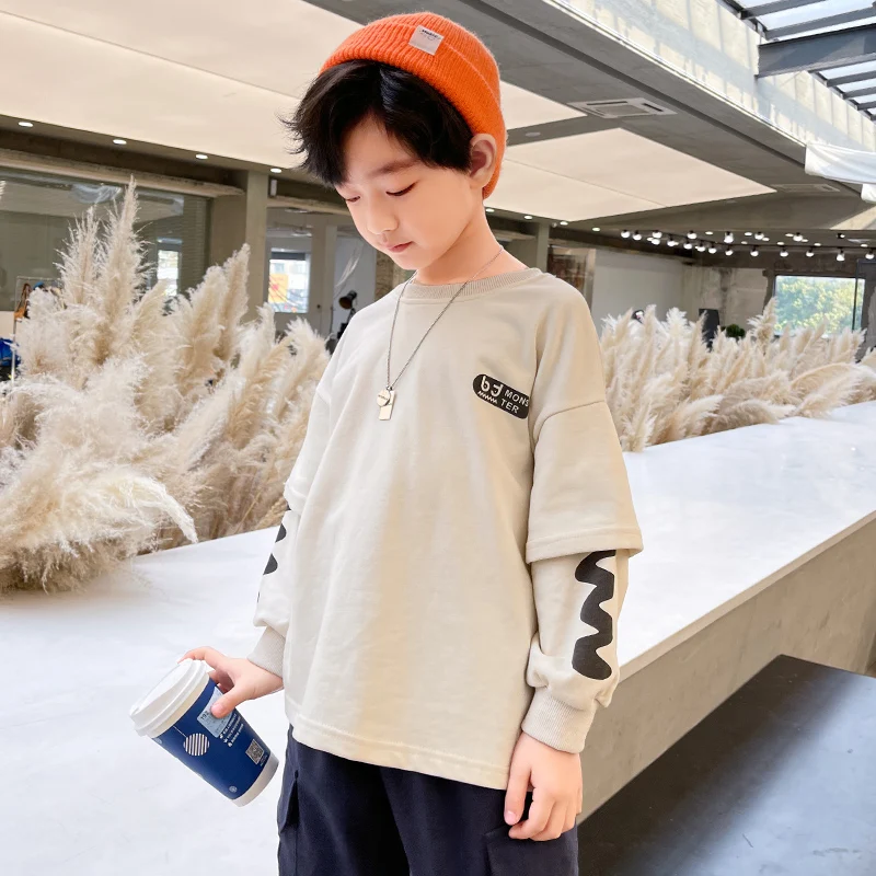 Jersey de algod&oacute;n para ni&ntilde;os y adolescentes, chaqueta, abrigo, prendas de vestir, Tops de alta calidad, 7 a 12 a&ntilde;os-3