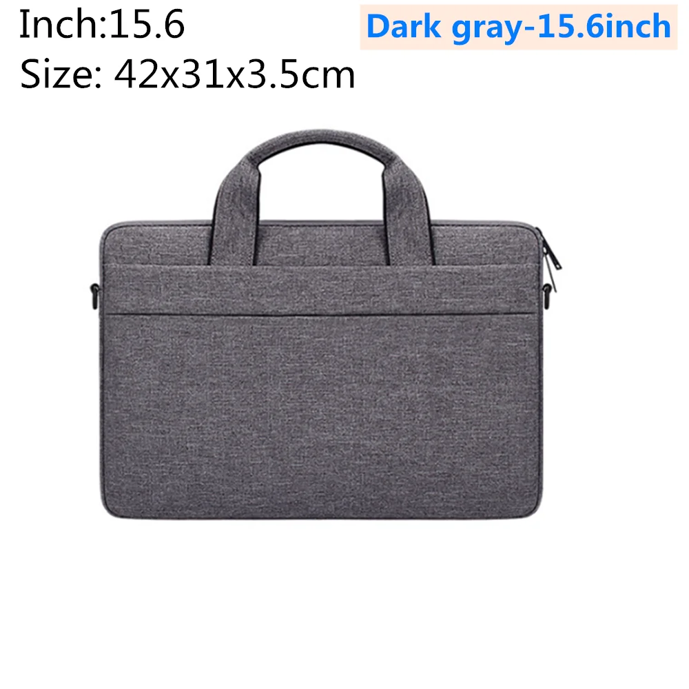 Dark gray-15.6inch Водонепроницаемая сумка для ноутбука 13,3, 14,1, 15,4, 15,6 дюймов для Macbook Air Pro, 15,6 дюймов для ноутбука Apple, диагональный портфель - Цвет: Dark gray-15.6inch