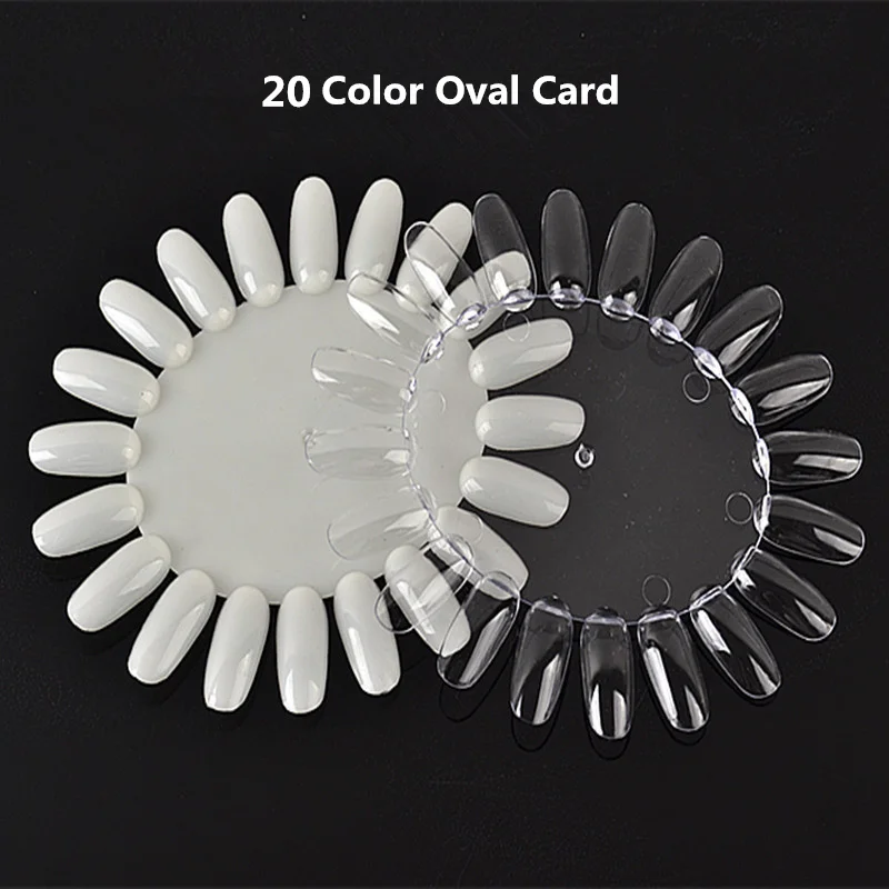 Kalvaro 24 цвета овальной Диаграммы Дизайн Ногтей Дисплей Акриловые Ложные Советы