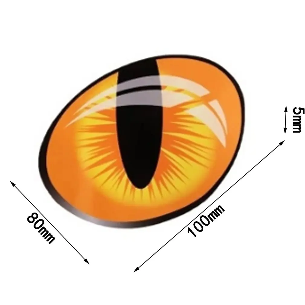 

2Pcs 3D Cat Eyes Car Sticker Simulation Reflective Auto Decal Rearview Mirror Window Cover Decoration Exterior Accessories