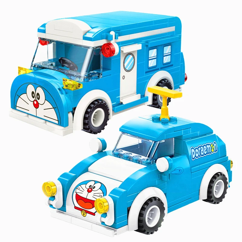 

Классический мультяшный Аниме Doraemon Beetle Car Bus Nobita фигурка строительные блоки кирпичи наборы кирпичные куклы детские игрушки для детей подаро...