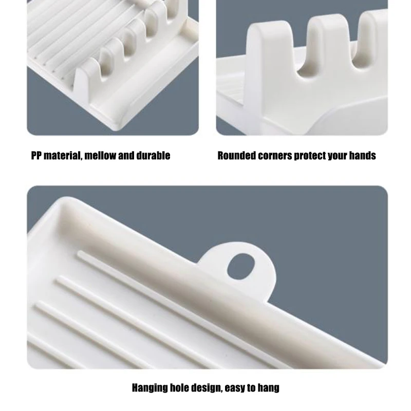 

Cooking Utensil Holder Non-slip Spoon Rack Silicone Multipurpose Chopsticks Spatula Stand SDF-SHIP