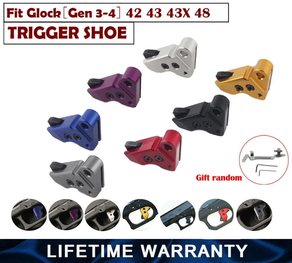 

Performance Aluminum Enhanced Flat Triger shoe fits for Glock GEN 3-4 models 42 43 43X 48