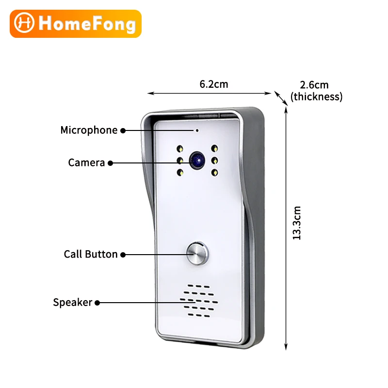Проводной видеодомофон HomeFong система связи для домашней квартиры 1000TVL дверной