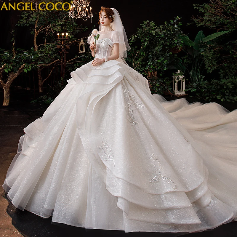 Luxury Maternity Evening Dresses Robe De Soiree Lace Beaded Appliqued Pregnancy Bride Ball Gown Bridal Dresses Arabiano De Noiva
