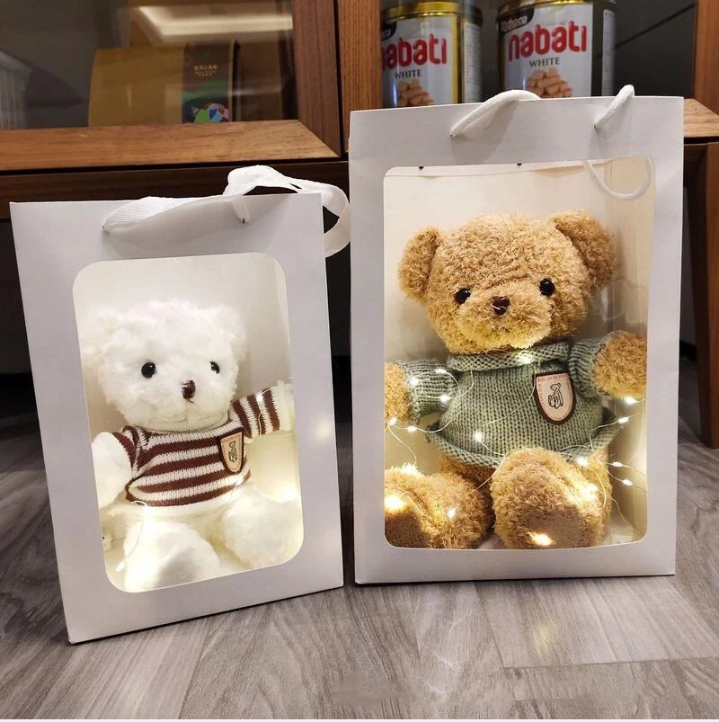 

Мишка плюшевая мягкая с лампой, 38 см