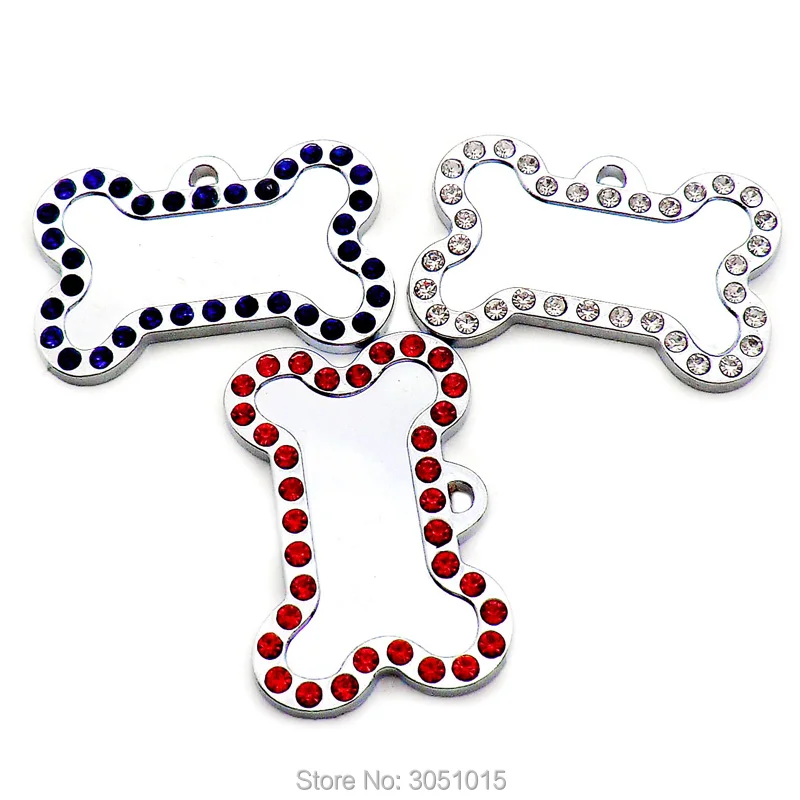 100 шт. идентификационные метки Стразы для собак из нержавеющей стали|ID бирки| |