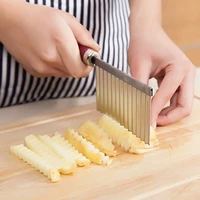 potato wavy edged knife stainless steel kitchen gadget vegetable fruit cutting peeler cooking tools kitchen knives accessories