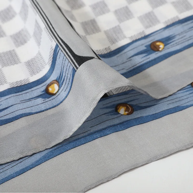 2020 летний градиентный шелковый шарф для женщин/дам модные длинные шали и накидки