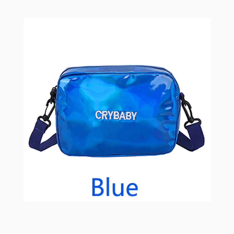 

3pcs Holographic Laser Backpack Embroidered Patent Letter Hologram Backpack Set School Bag +shoulder Bag +penbag