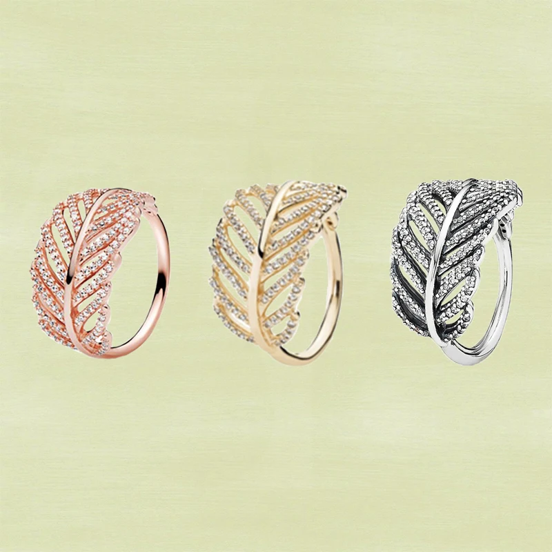 

Женское кольцо из серебра 925 пробы, с розовым золотом