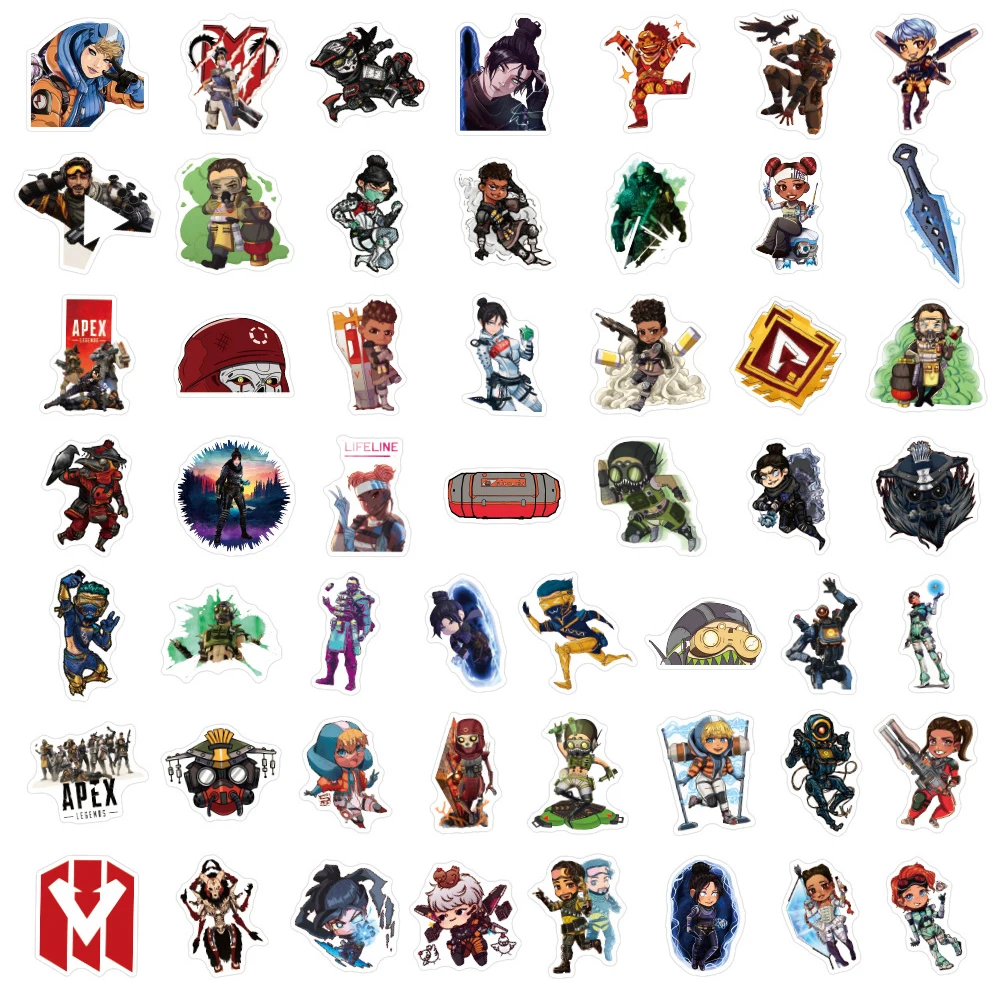 10/30/50PCS Apex Game Stickers Car Bike Travel Luggage Guitar Laptop Waterproof DIY Funny Classic Toy Cartoon Sticker Decals - купить по