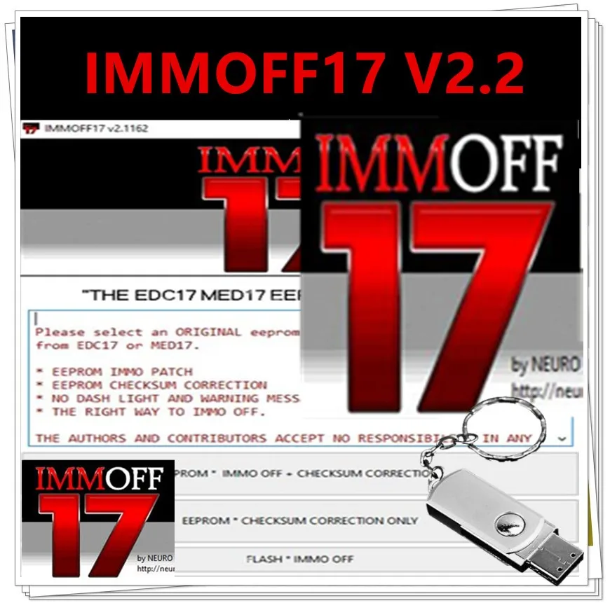 Новейшее программное обеспечение IMMOFF17 EDC17 Immo Off Ecu программа нейротюнинг Immoff17