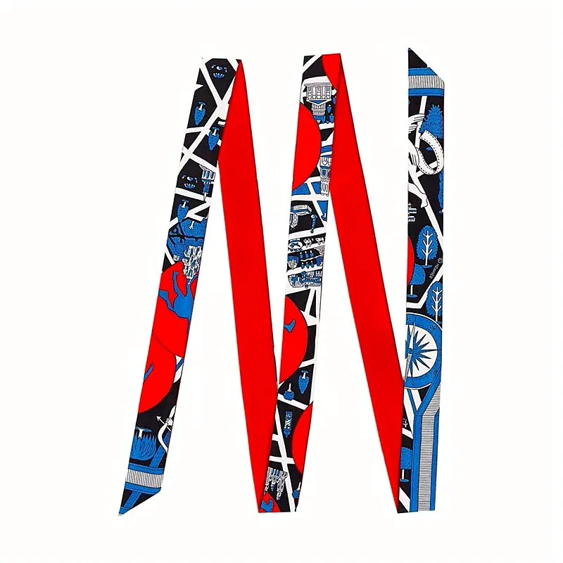 &quotЧерез поле&quot бренд длинный тонкий шарф модный головной платок женский