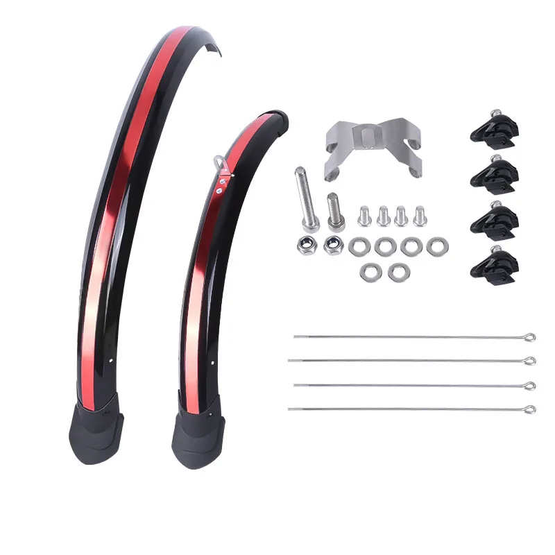 Переднее и заднее крыло для велосипеда двойной хромированный пластиковый