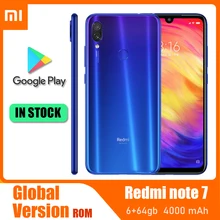 Xiaomi Redmi Note 7 Smartphone 6G 64G Snapdragon 660AIE Android Mobile Phone 48.0MP+5.0MP Rear Camera Cellphone