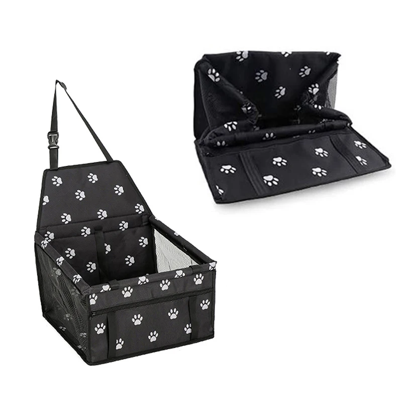 

Portable Dog Cat Car Pet Carrier Waterproof Folding Dog Cat Seat Travel Bag Vehicle Puppy Handbag Pad Mat Cover Safety Basket