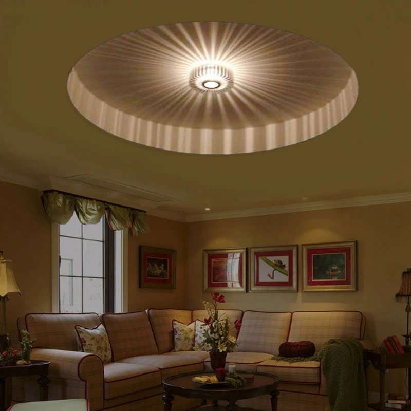 

3W Mounted LED Wall Light RGB Effect Lamp Sunflower Projection Rays AC85-265V Remote Control Corridor Wall Lamp