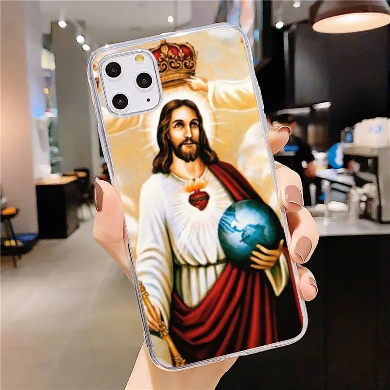 

Faith Christian Religious Jesus Phone Case Transparent soft For iphone 5 5s 5c se 6 6s 7 8 11 12 plus mini x xs xr pro max
