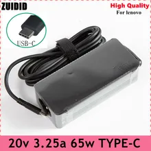 20V 3.25A 65W USB Type C Power Adapter Laptop Charger For Lenovo Thinkpad X1 Carbon Yoga X270 X280 T580 P51s P52s E480 E470 S2