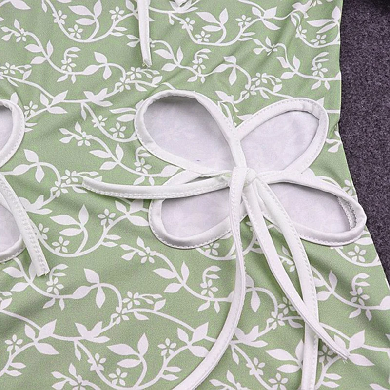 

Vintage Butterfly Hollow Out Bandage Long Sleeve T-Shirts Streetwear Print O-Neck Tops Fashion Outfits