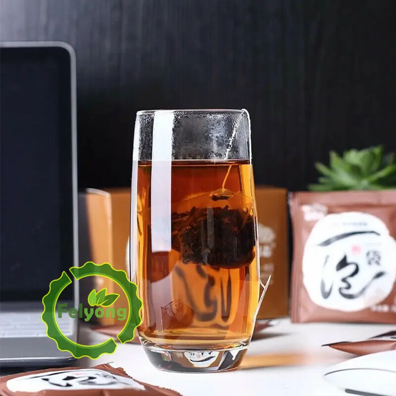 чай пуэр 2017 Lao Tong Zhi Ripe Pu erh чайный пакетик для быстрого заваривания чая Haiwan Shu 15