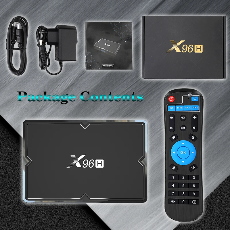 

X96H Android 9.0 TV Box Allwinner H603 TVBox 2GB 4GB RAM 16GB 32GB 64GB ROM 100M 6K 5G Dual Wifi Bluetooth YouTube Set Top Box