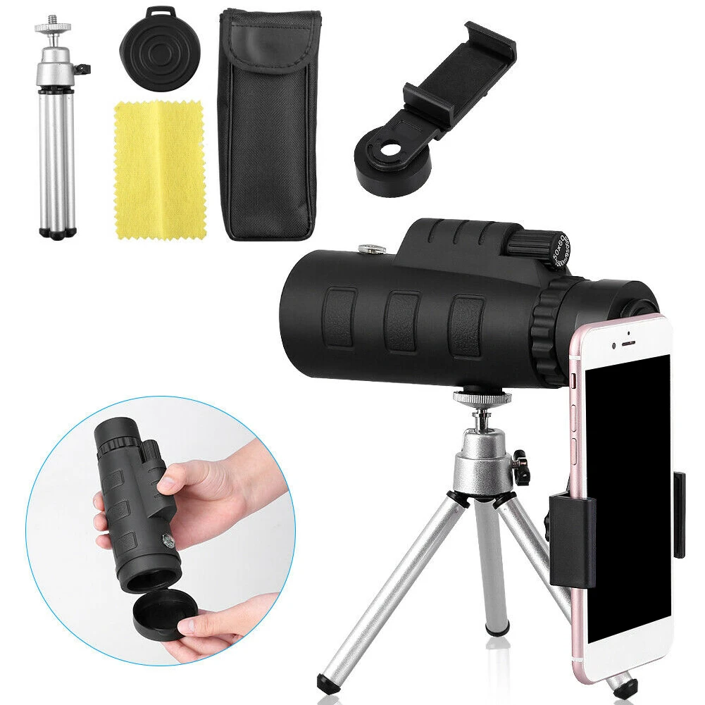 

50x60 Camping Night Vision With Tripod Outdoor Phone Photographing Concert Adjustable Day HD Optical Hunting Monocular Telescope
