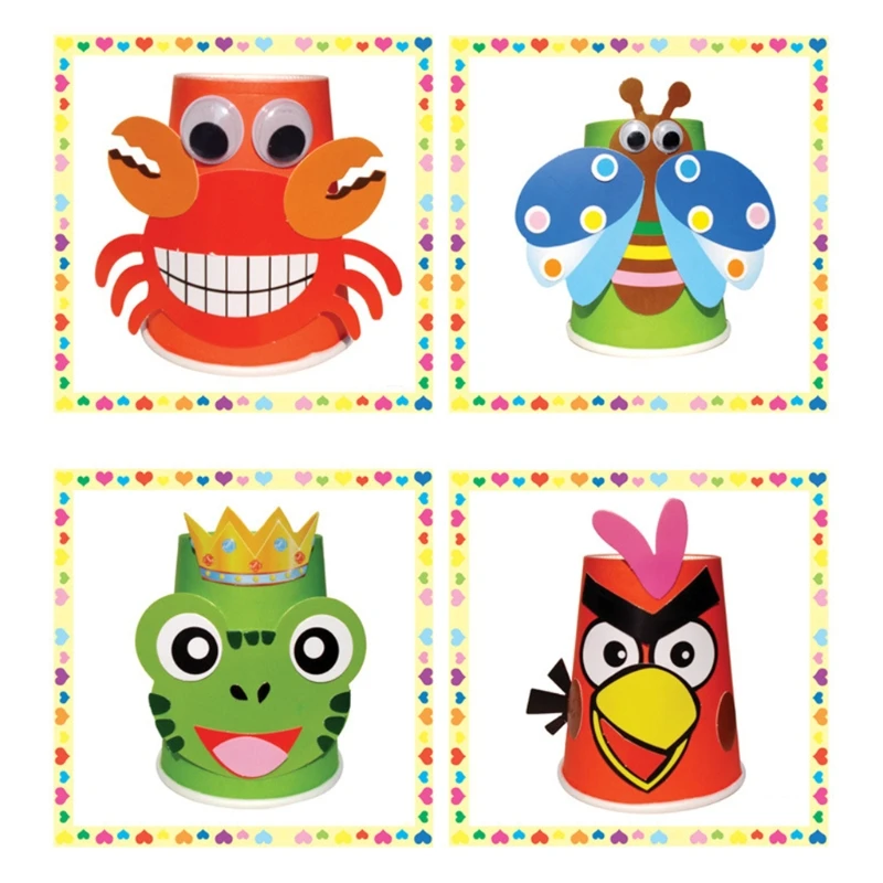 

Бумажные стаканчики ручной работы D7YD, бумажные стаканчики в коробке, наклейки «сделай сам», паста, развивающие игрушки, бумажные стаканчики...